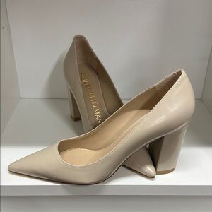 🔥🔥 Stuart Weitzman Beige Pointed Toe Heels